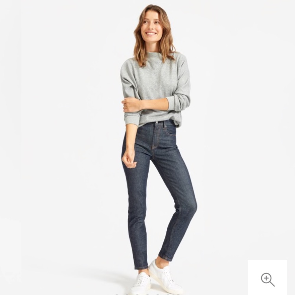 Everlane high-rise skinny jeans 26, dark indigo